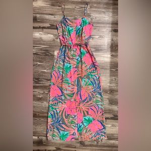 Med Collective Concepts Button-down Colorful Maxi Dress